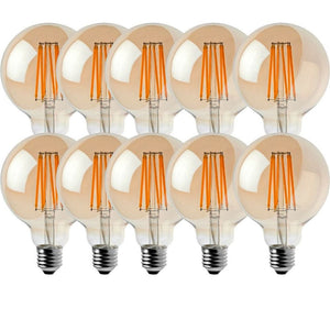 10 Pack E27 LED Edison Dimmable Vintage Amber Glass Warm white 2700K Light Bulbs TapClickBuy