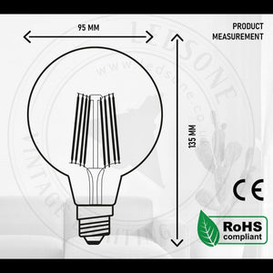 10 Pack E27 LED Edison Dimmable Vintage Amber Glass Warm white 2700K Light Bulbs TapClickBuy
