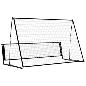 2 in 1 Soccer Rebounder Football Goal 202x104x120 cm Steel TapClickBuy