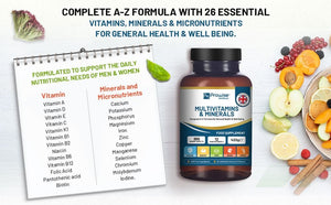 A-Z Multivitamins & Minerals - 365 Vegan Multivitamin Tablets TapClickBuy