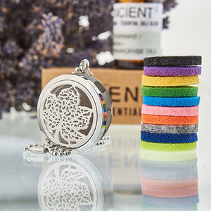 Aromatherapy Diffuser Necklace - Leaf 30mm TapClickBuy