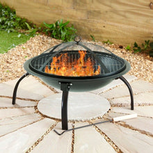 Load image into Gallery viewer, Black Garden Steel Fire Pit Outdoor Heater TapClickBuy
