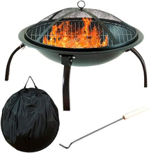 Load image into Gallery viewer, Black Garden Steel Fire Pit Outdoor Heater TapClickBuy