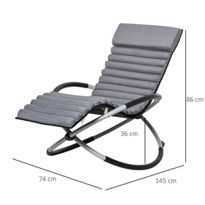 Breathable Mesh Rocking Chair Design Orbital Mat Removable Black Grey TapClickBuy