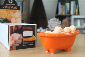 Cbath-07 - Ceramic Mini Bath - Orange TapClickBuy