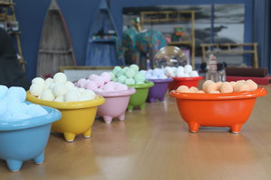 Cbath-07 - Ceramic Mini Bath - Orange TapClickBuy