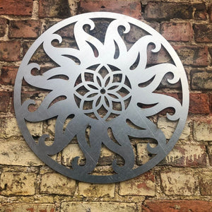 Contemporary steel SUN Sign Metal Garden Ornament Wall Decoratio TapClickBuy
