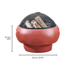 Load image into Gallery viewer, Garden Round Wood Burning Fire Pit, Outdoor Log Burner Firepit, Red TapClickBuy
