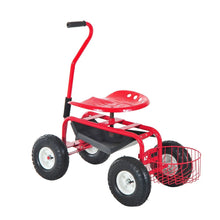 Load image into Gallery viewer, Gardening Planting Rolling Cart with Tool Tray-Red TapClickBuy