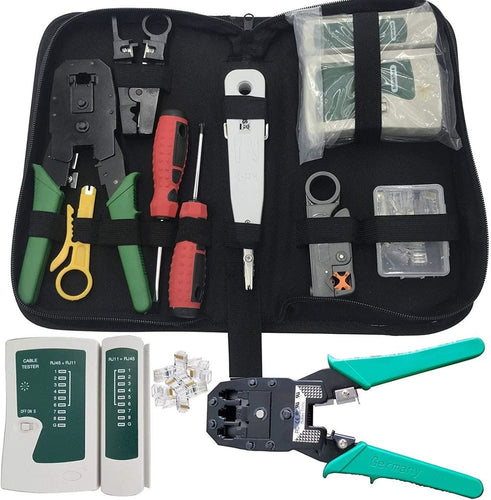 Networking Multipurpose Tool Kit Crimping Cutter & Cable Tester Stripper Punch TapClickBuy