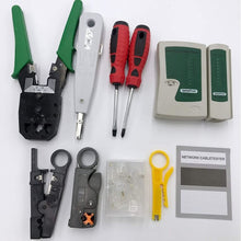 Load image into Gallery viewer, Networking Multipurpose Tool Kit Crimping Cutter &amp; Cable Tester Stripper Punch TapClickBuy