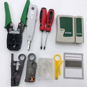 Networking Multipurpose Tool Kit Crimping Cutter & Cable Tester Stripper Punch TapClickBuy
