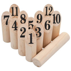 Number Kubb Game Set Wood TapClickBuy