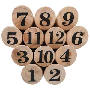Number Kubb Game Set Wood TapClickBuy