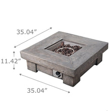 Load image into Gallery viewer, Outdoor Garden Gas Fire Pit Table Heater with Lava Rocks &amp; Cover TapClickBuy