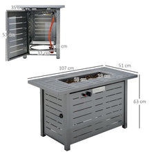 Load image into Gallery viewer, Propane Gas Fire Pit Table Smokeless Firepit Outdoor Heater Cover Lava Rocks Lid TapClickBuy