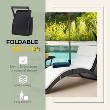 Load image into Gallery viewer, Sun Lounger Rattan Hammock Sun Bed Garden Folding Recliner Chair w/ Cushion TapClickBuy
