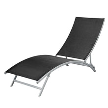 Load image into Gallery viewer, Sun Lounger Steel and Textilene Black TapClickBuy