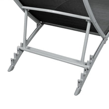 Load image into Gallery viewer, Sun Lounger Steel and Textilene Black TapClickBuy