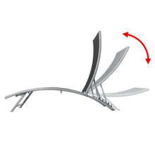Load image into Gallery viewer, Sun Lounger Steel and Textilene Black TapClickBuy