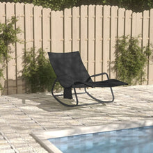 Load image into Gallery viewer, Sun Lounger Steel and Textilene Black TapClickBuy