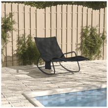 Load image into Gallery viewer, Sun Lounger Steel and Textilene Black TapClickBuy
