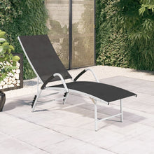 Load image into Gallery viewer, Sun Lounger Textilene and Aluminium Black TapClickBuy