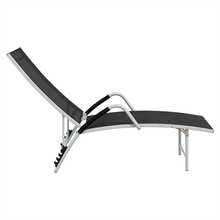 Load image into Gallery viewer, Sun Lounger Textilene and Aluminium Black TapClickBuy