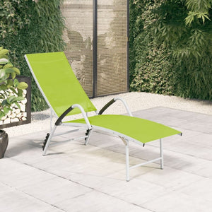 Sun Lounger Textilene and Aluminium Black TapClickBuy