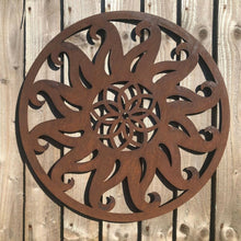Load image into Gallery viewer, SUN Sign Rusty Metal Garden Ornament Wall Decoration Fence TapClickBuy