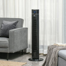 Load image into Gallery viewer, Tower Fan Cooling 3 Speed, 8h Timer, Oscillating, LED Panel, Black w/ RC TapClickBuy