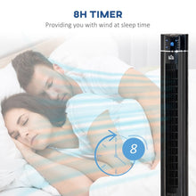 Load image into Gallery viewer, Tower Fan Cooling 3 Speed, 8h Timer, Oscillating, LED Panel, Black w/ RC TapClickBuy