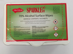 150 Sparkleit 70% Alcohol Wipes TapClickBuy