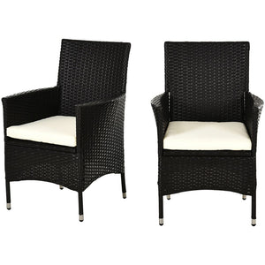 2 PC Rattan Chairs Set-Dark Coffee TapClickBuy