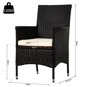 2 PC Rattan Chairs Set-Dark Coffee TapClickBuy