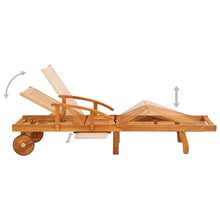 Load image into Gallery viewer, 2 Piece Sunlounger Set with Table Solid Acacia Wood TapClickBuy