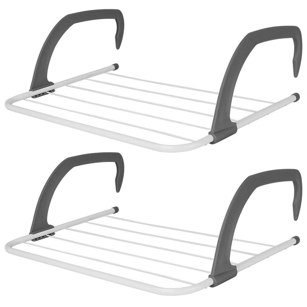 2x GREY Over Radiator Clothes Airer | AS-87846 TapClickBuy