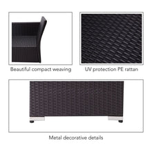 Load image into Gallery viewer, 3 Pcs Garden Furniture, Rattan Table &amp; Sofa Patio Set with Cushions TapClickBuy