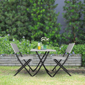 3 PCs Outdoor Rattan Garden Bistro Table & Chairs Set TapClickBuy