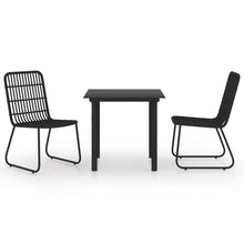 Load image into Gallery viewer, 3 Piece Outdoor Dining Set Poly Rattan and Glass TapClickBuy