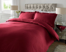 Load image into Gallery viewer, 300 TC - 100% Cotton Sateen Stripe Duvet Cover Set Maroon TapClickBuy