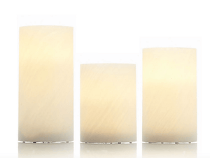 3pc Authentic Flame Wax Flickering LED Square Candle Lights TapClickBuy