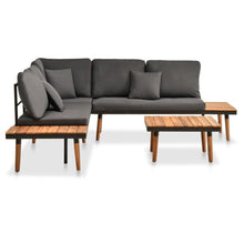 Load image into Gallery viewer, 4 Piece Garden Lounge Set with Cushions Solid Wood Acacia TapClickBuy