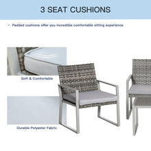 Load image into Gallery viewer, 4-Piece Outdoor Garden Rattan Seating Furniture Set Grey TapClickBuy