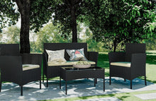 Load image into Gallery viewer, 4 Piece Rattan Garden Furniture Set TapClickBuy