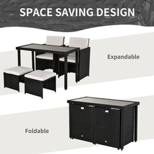 Load image into Gallery viewer, 5 P? Rattan Set-Black/Creamy White TapClickBuy