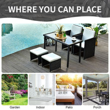 Load image into Gallery viewer, 5 P? Rattan Set-Black/Creamy White TapClickBuy
