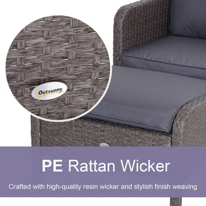 5 Pcs Rattan Furniture Set, Steel Frame-Grey TapClickBuy