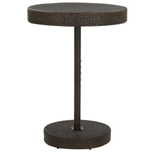 5 Piece Garden Bar Set Poly Rattan Brown TapClickBuy