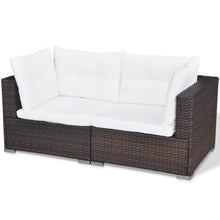 Load image into Gallery viewer, 5 Piece Garden Lounge Set with Cushions Poly Rattan Brown TapClickBuy